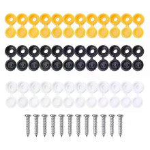 36 pièces + couvercle 12 pièces vis pour plaque d'immatriculation de voiture décoration fixations de