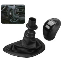 Pommeau de levier de vitesse manuel à 6 vitesses, adaptateur de stylo, soufflet de protection de coffre