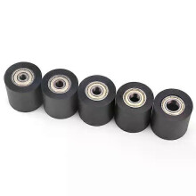 1kpl Musta PU polyuretaani Materiaali Rulla kahdella laakerilla Mute litteä ohjauspyörä Halkaisija 30mm