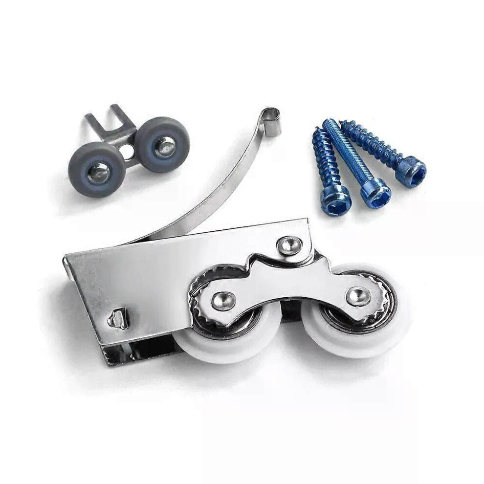 Glissière à double roue en imitation métal pour porte coulissante de garde-robe, extracteur de porte