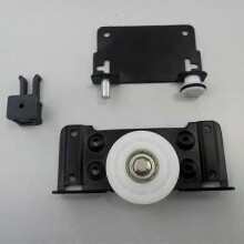 1SET Kleiderschrank Schiebetür Schwarz Pulley Kleiderschrank Puffer Zug Tür Rad roller kit Erweiterte