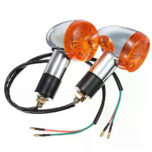 Coppia di indicatori di direzione per moto, accessori Cafe Racer, luce di posizione posteriore, lampadina