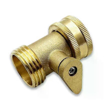 1PC Brass Garden Hose Single Way Ball Valve Garden Water Pipe with Switch Shut-off Valve 3/4Inch Hose