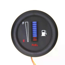 Indicador de nivel de combustible universal para coche y motocicleta, 2, 52 mm, 12 V/24 V, LED electrónico