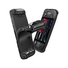 Protective Case for Steam Deck, JSAUX Silicone Soft Cover Protector with Full Protection, Shock-Absorption and Anti-Scratch Design - Black