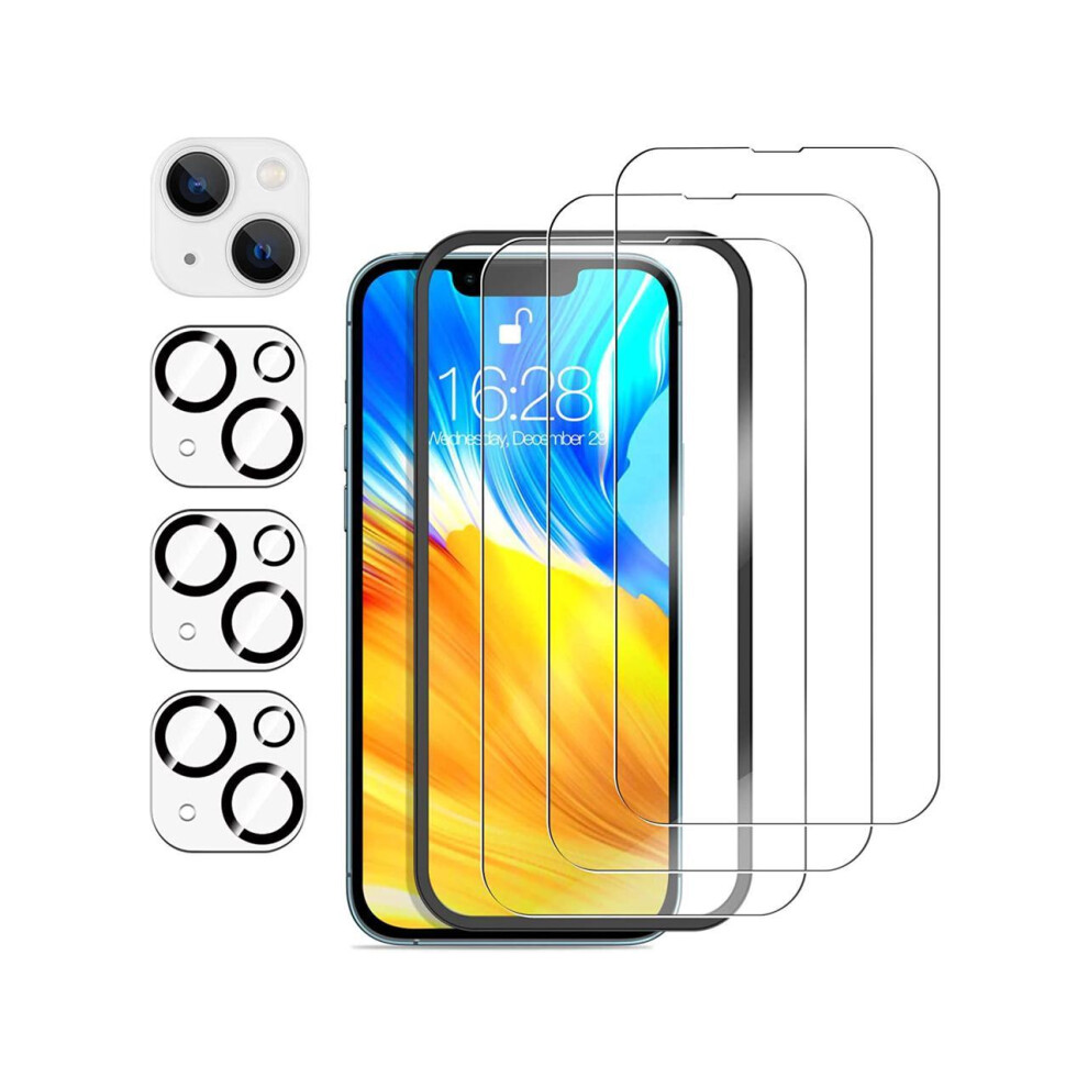 3 Pack Tempered Glass Screen Protector Compatible With Iphone 13 Pro Max 6.7 Inch With 3 Pack Camera Lens Protector 712145924867