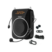 Portable Voice Amplifier for Teacher with Microphone Headset, 2000 mAh Personal Speaker, Rechargeable Support MP3 LED Screen