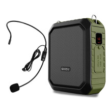 Bluetooth Voice Amplifier,Portable Waterproof Voice Amplifier with Wired Microphone Headset 18W 4400mAh, Rechargeable Bluetooth Microphone and Speaker