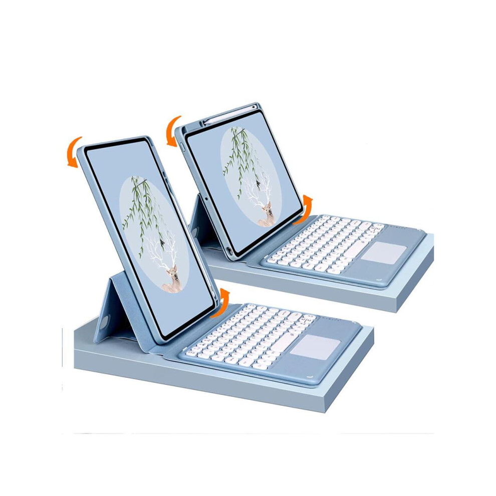 Keyboard Case For Ipad 10.2 Inch 9Th 8Th 7Th Generation, Ipad Pro Air 3, Pro 10.5 With Touchpad Pen Holder 712145925772