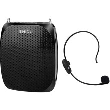 Voice Amplifier with UHF Wireless Microphone Headset, 10W 1800mAh Portable Rechargeable PA system Speaker for Multiple Locations such as Classroom, Me