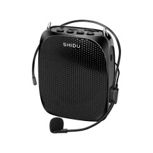 Portable Voice Amplifier Rechargeable Mini Voice Amplifier With Wired Microphone Headset and Waistband Supports MP3 Play for Teachers Yoga Tour Guides