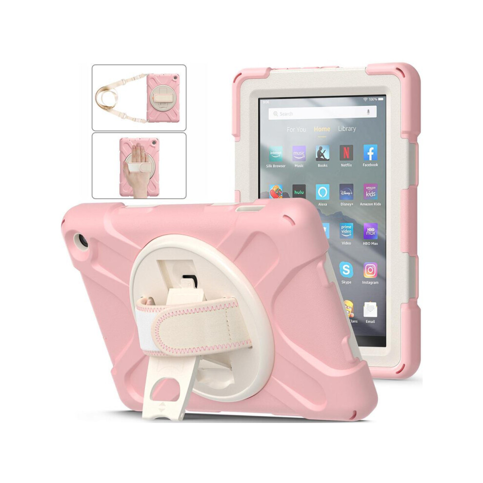 Amazon Kindle Fire 7 12Th Generation, 2022 Release Case Cover With Stand,Hand & Shoulder Strap 743579470613