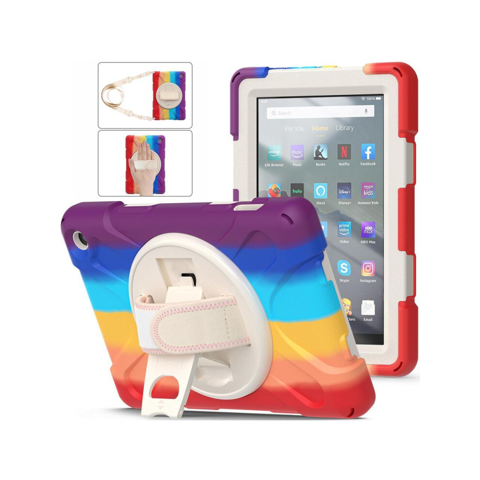 Amazon Kindle Fire 7 12Th Generation, 2022 Release Case Cover With Stand,Hand & Shoulder Strap 743579470644