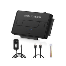 USB to SATA IDE HDD Adapter - USB 3.0 Cable to 2.5" 3.5" SATA IDE Hard Drive Converter for Windows 10/8/ 7/XP, Mac, Internal to External Laptop SSD Re