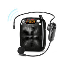 Voice Amplifier with UHF Wireless Microphone Headset, Support MP3 Play 10W 2000mAh Portable Wearable Rechargeable PA System for Speaker Classroom, Mee
