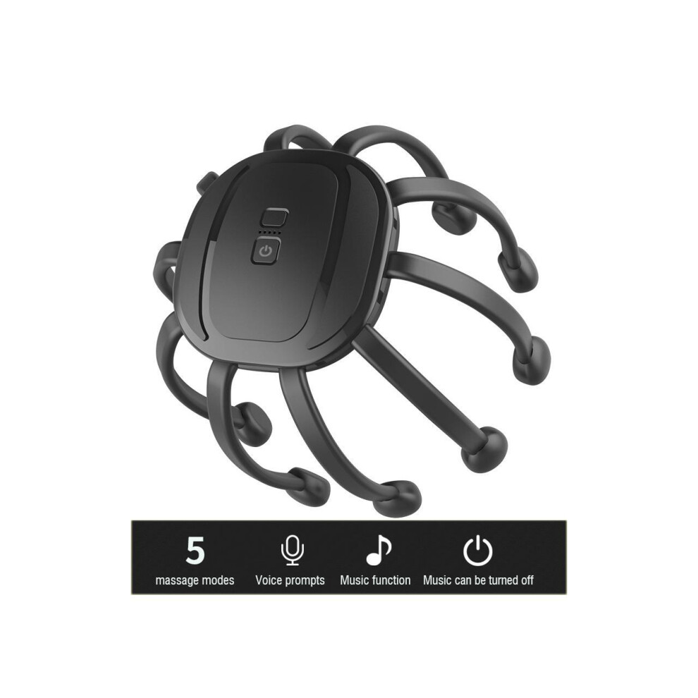 Photos - Massager Electric Scalp Head  with bulit-in bluetooth speaker, 5 Modes Octopus Claw Vibration Massage Stress Relief Relax