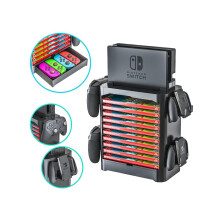 Game Storage Tower for Nintendo Switch - Nintendo Switch Game Holder Game Disk Rack and Controller Organizer Compatible with Nintendo Switch and Acces