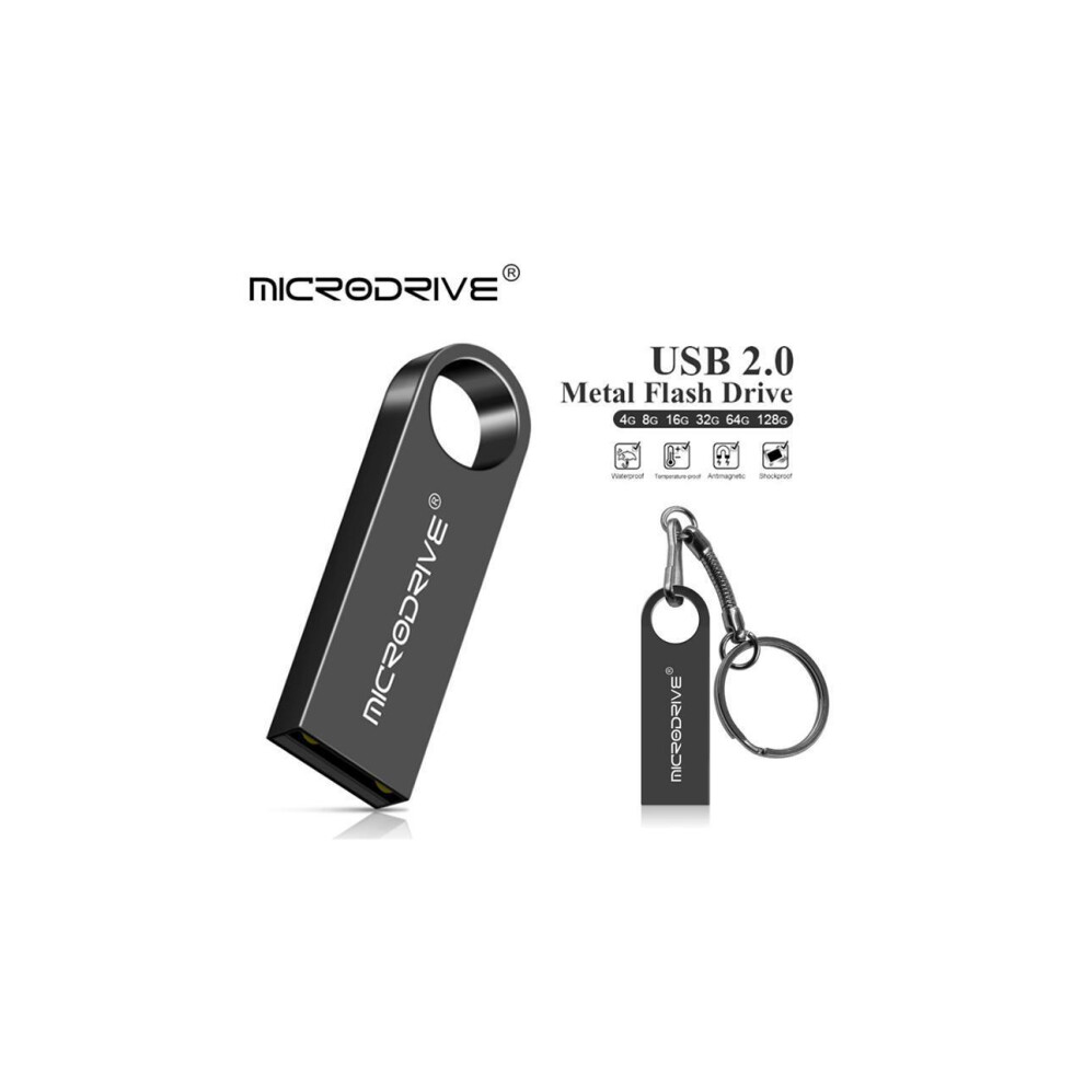 Mini Usb Flash Drive Microdrive 128Gb Data Traveler Usb 2.0 Flash Drive Speed Up To 100Mb/S Metal Memory Stick 128Gb Black 746964949589