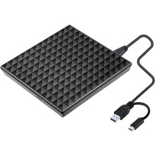 External Blu-ray Drive Blu-ray Burner 6X Compatible with BD DVD CD Drive Portable Bluray Drive 100GB Slimline External Blu ray Drive usb 3.0 and Type-