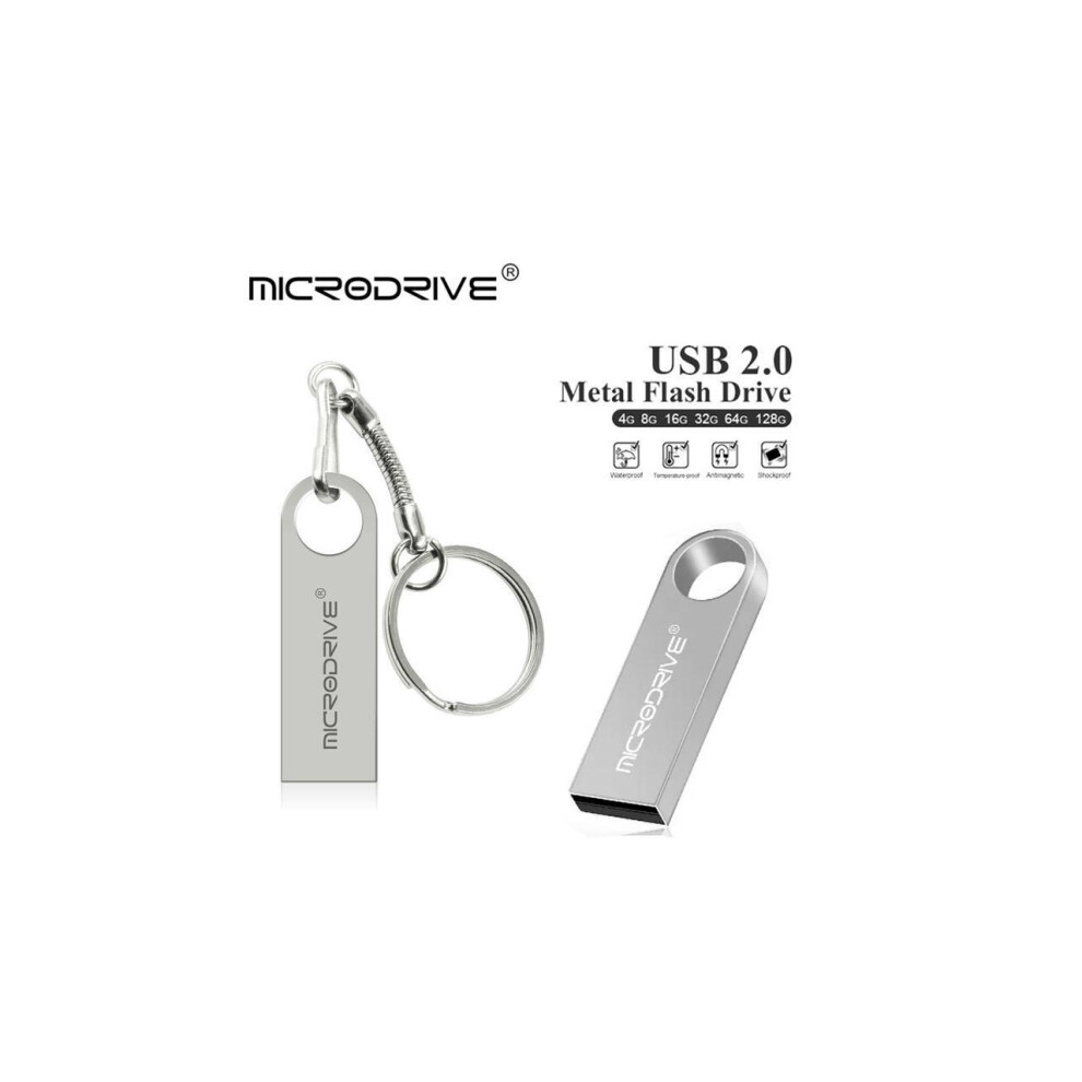 Mini Usb Flash Drive Microdrive 64Gb Data Traveler Usb 2.0 Flash Drive Speed Up To 100Mb/S Metal Memory Stick 64Gb Silver 746964949619
