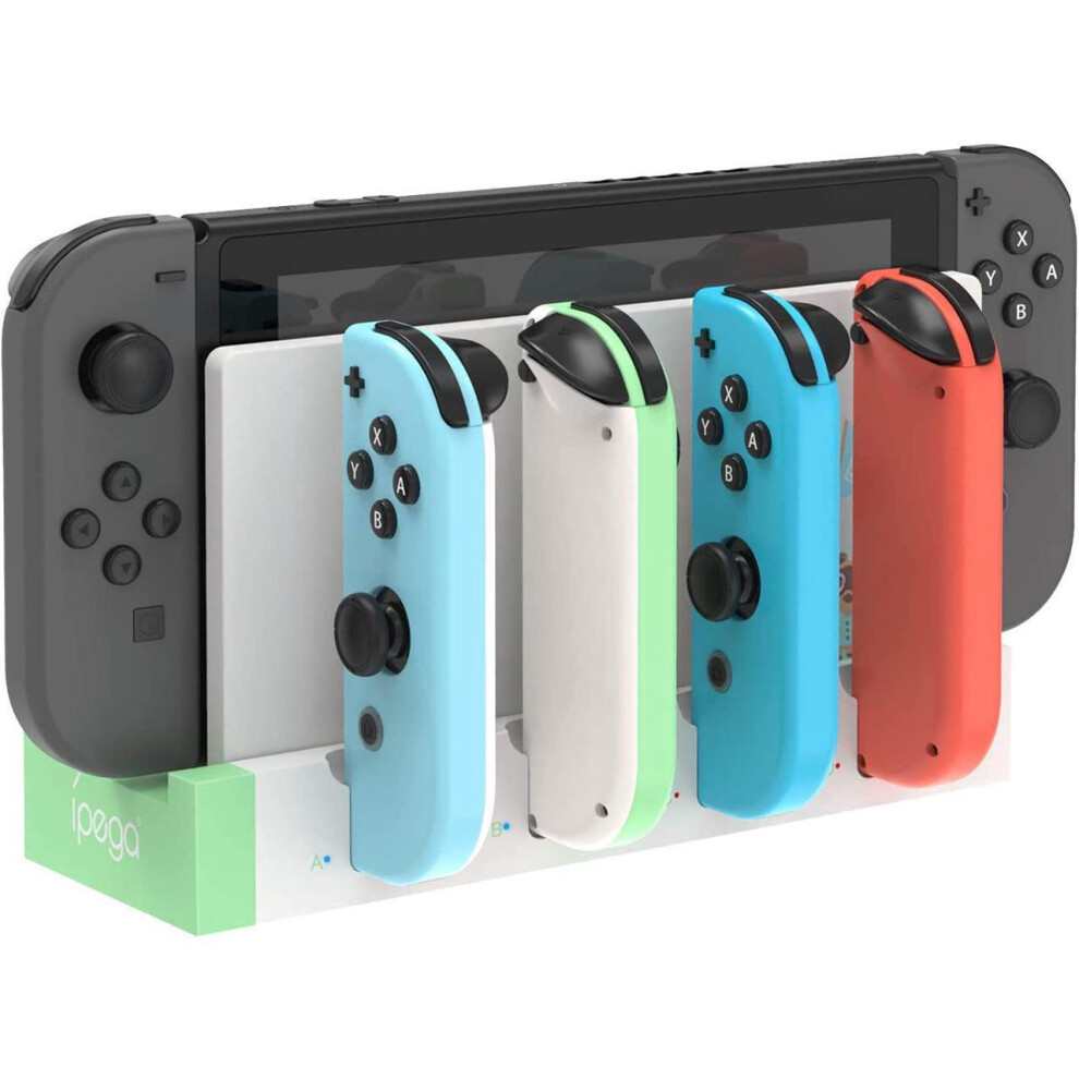 Charger For Switch &Switch Oled Joy Cons Controllers, Charging Dock Base Station For Nintendo Switch Joycons With Indicator, Charger Station Stand For 746964949800
