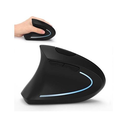 Left Handed Mouse, Wireless 2.4G USB Lefty Left Hand Ergonomic Vertical Mouse, Less Noise - Black 1