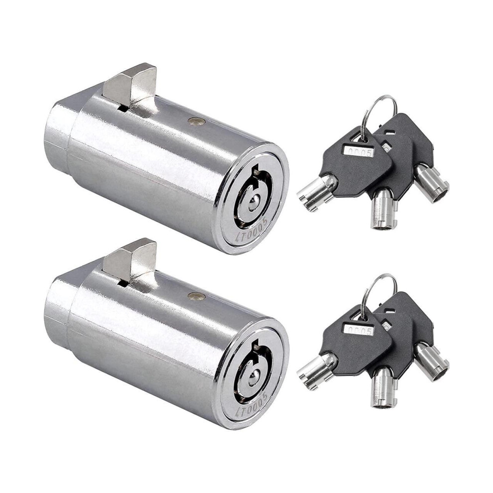 2Pcs Vending Machine Lock Keyed Alike Coke Machine Lock Snack Machine Lock Candy Machine Lock Soda Machine Lock, 6Pcs Keys 708082393071