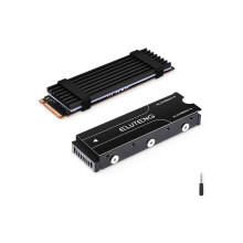 M.2 2280 Heatsink for PS5 / PC Double-Sided Heat Sink Alloy Aluminum NGFF NVME Cooling Sink with 4 Thermal Conductivity Silicone Pads M.2 SSD Cooler S