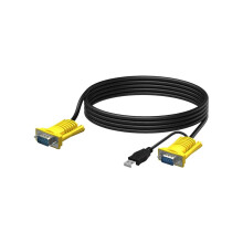 USB VGA KVM Cable 10 Feet Connect with KVM Switches USB Keyboard / Mouse Cable and Monitor Cable 3M