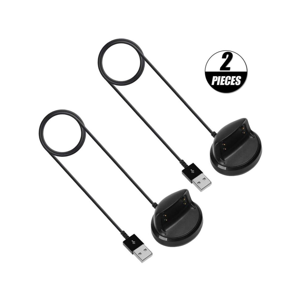 for Gear Fit 2 Charger / Gear Fit 2 Pro Charger (2-Pack) Replacement Charging Dock Cradle for Samsung Gear Fit 2 R360 / Gear Fit 2 Pro R365 Smart Watc