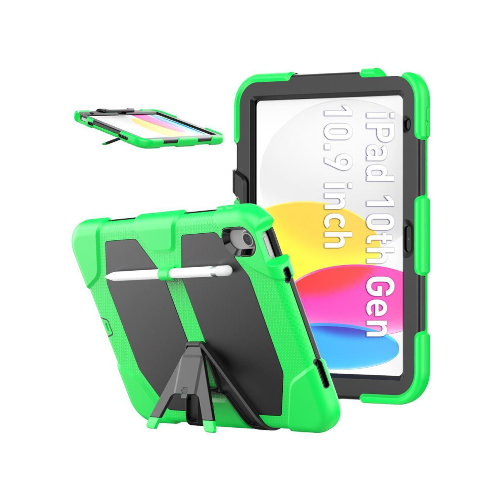 Case For Ipad 10Th Generation 2022 10.9 Inch Model A2696 A2757 A2777, Shockproof Protective Cover With Pencil Holder, Kickstand 609808273861