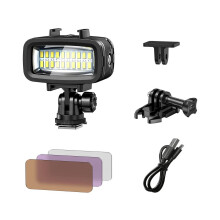 Diving Video Light Waterproof 40M with Hot Shoe Adapter 3 Color Filters Led Camera Fill Lights Underwater Photography Lighting For Gopro Nikon Sony