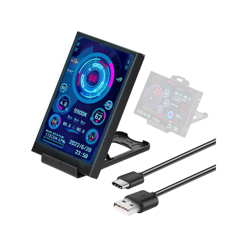 3.5 Inch Ips Usb Mini Screen Aida64 Pc Cpu Ram Hdd Data Monitor Computer Temperature Display Type-C Sub Screen 616288248944