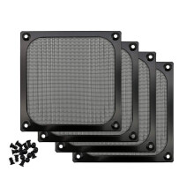 4 Pack 120mm Computer Fan Filter Grills with Screws Ultra Fine Aluminum Mesh