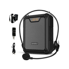 Voice Amplifier Portable Speaker with Wired Microphone 25W Rechargeable Waterproof IPX6 Bluetooth 5.0 Mini Pa System for Teachers, Training