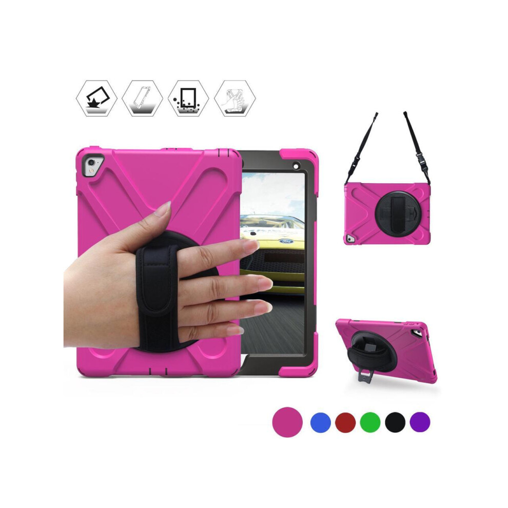 Ipad Pro 9.7 Inch Case 2016 Model A1673 A1674 A1675 Shockproof Cover With Stand Hand Strap Shoulder Strap 698552118559