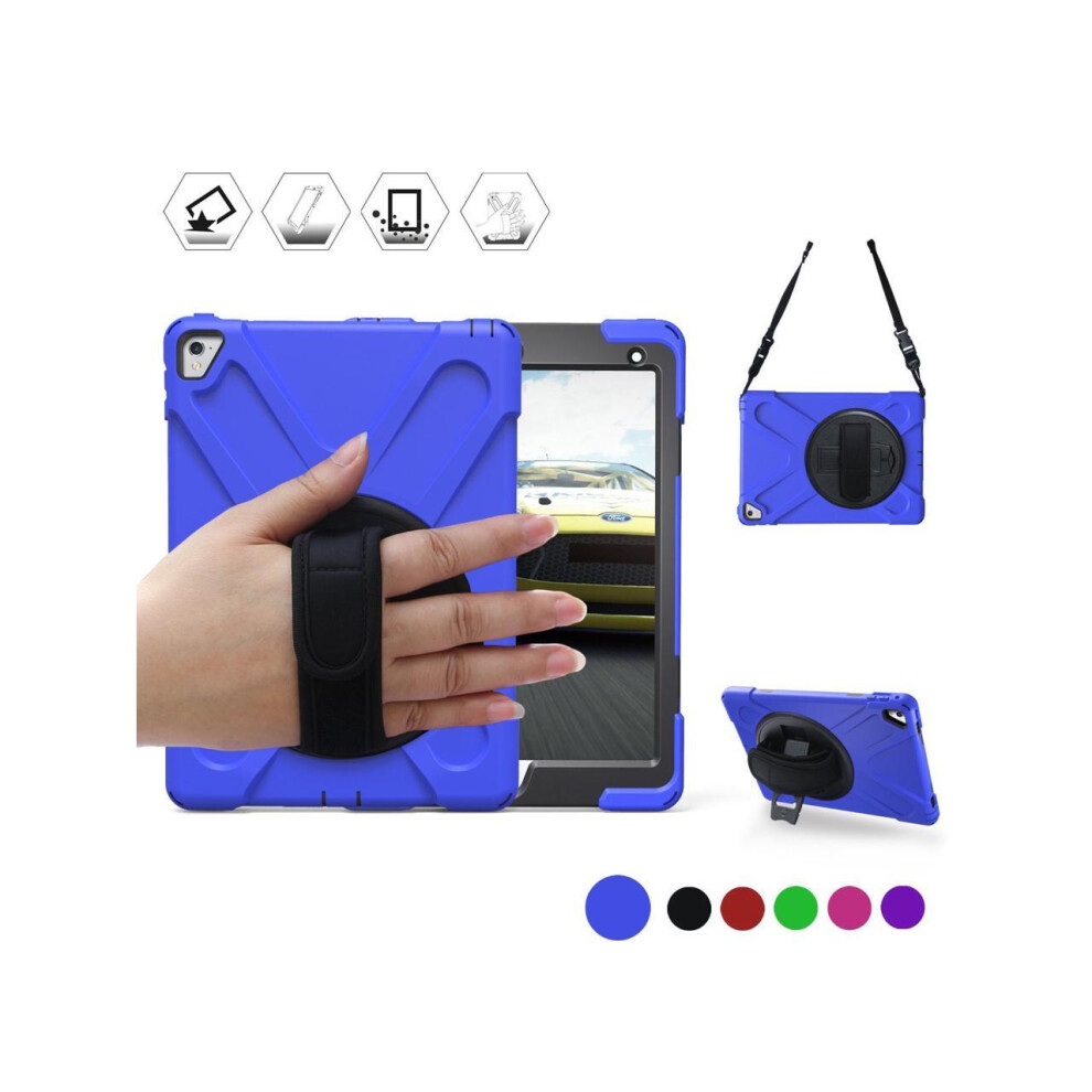 Ipad Pro 9.7 Inch Case 2016 Model A1673 A1674 A1675 Shockproof Cover With Stand Hand Strap Shoulder Strap 698552118511