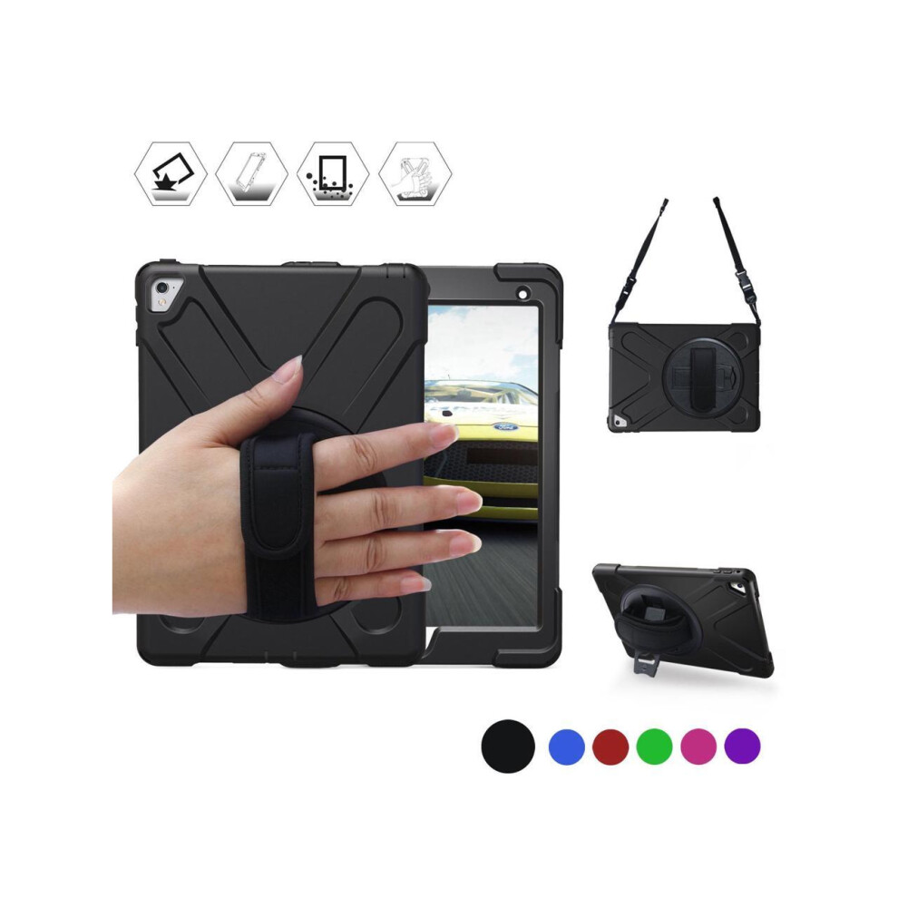 Ipad Pro 9.7 Inch Case 2016 Model A1673 A1674 A1675 Shockproof Cover With Stand Hand Strap Shoulder Strap 698552118504