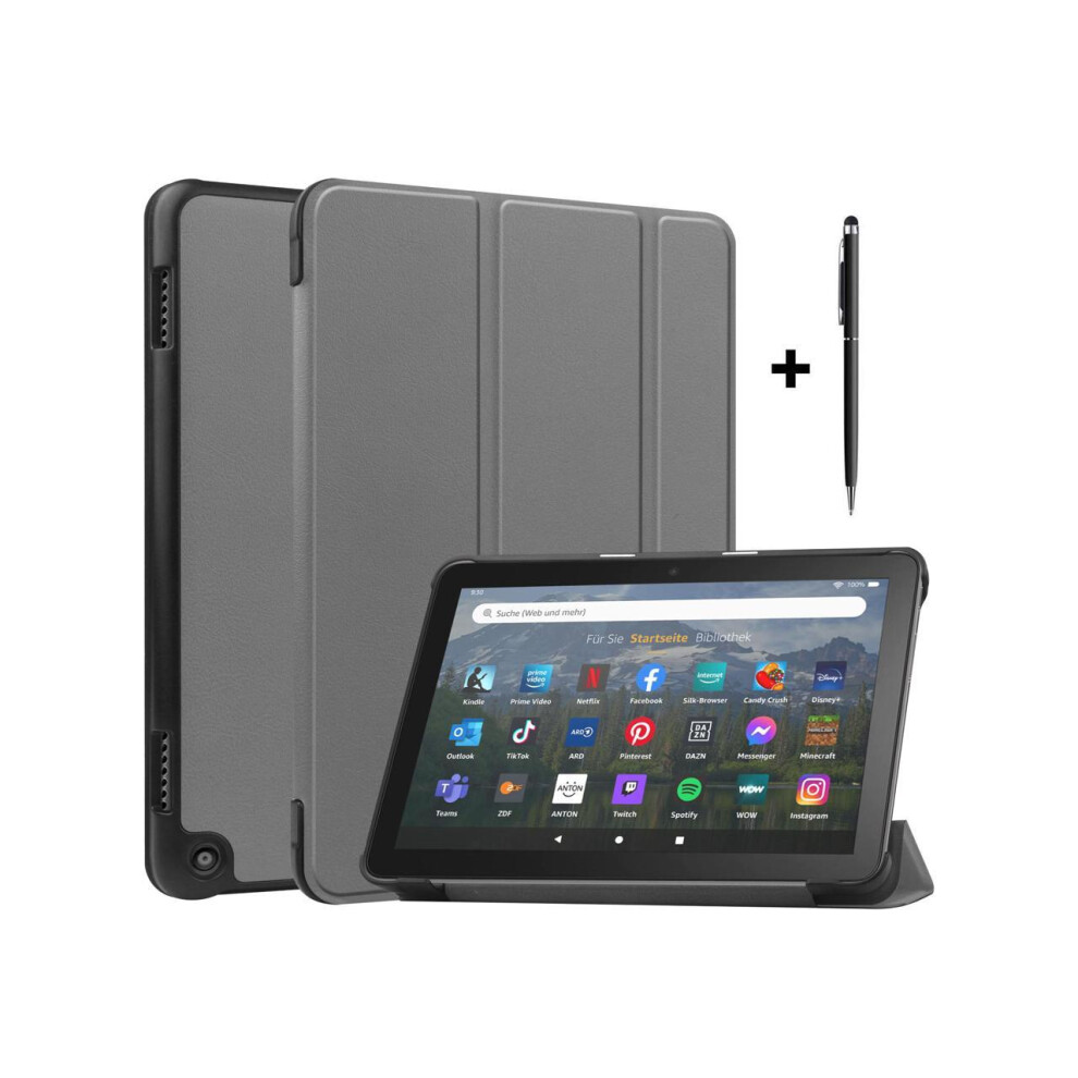 Case For Amazon Fire Hd 8 And Fire Hd 8 Plus (12Th /10Th Generation, 2022/2020 Release) 8" Tablet Ultra Lightweight Slim Shell Stand Cover With Stylus 609808275919