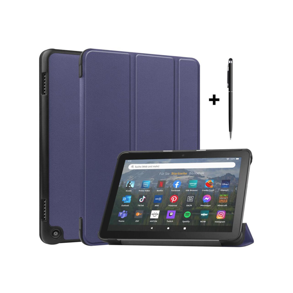 Case For Amazon Fire Hd 8 And Fire Hd 8 Plus (12Th /10Th Generation, 2022/2020 Release) 8" Tablet Ultra Lightweight Slim Shell Stand Cover With Stylus 609808275896