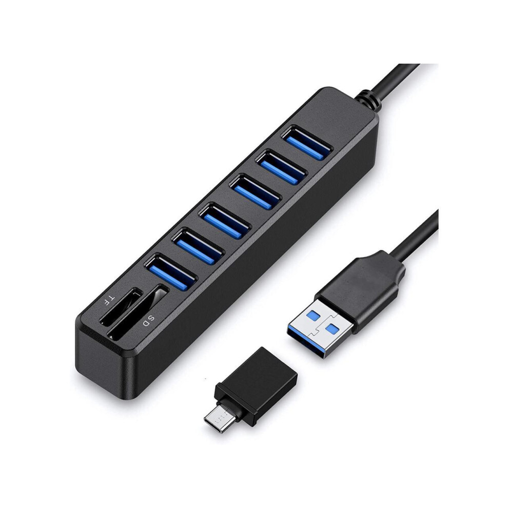 Usb Hub, Usb Splitter, 6 Port Hub Combo External Usb 2.0 Hub + Sd Card Reader Multifunction For Mac Pro/Mini, Imac, Ps4, Surface Pro, Xps, Pc, Flash D 609808276602