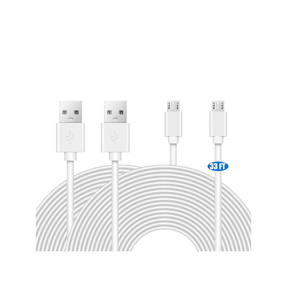2X 33Ft(10M) Power Extension Cable For Wyze Cam/Wyze Cam Pan Blink Mini/Blink Xt Cam, Yi Camera, Nestcam Indoor And Quick Charge Power For Security Ca 609808276862