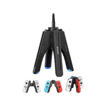 3-in-1 Joy-Con Charging Grip for Nintendo Switch & OLED – Charges 4 Joy-Cons, Doubles as Comfort Grip & Storage Holder