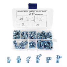 UKCOCO 50-teiliges A0829-Schmiernippel-Sortiment-Set, Schmiernippel-Sortiment-Set (Silber)