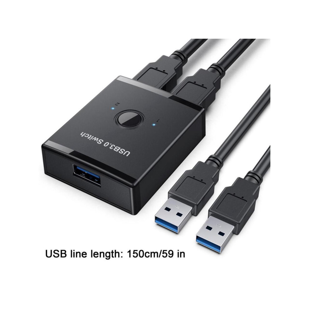 Usb Switch Kvm Usb Hub 3.0 Switcher Selector Kvm Switch For Keyboard Pc Mouse Printer 1 Pc Sharing 2 Devices 609808277814