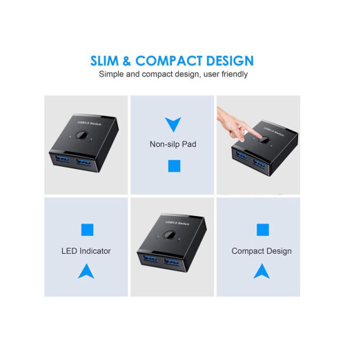 usb switch kvm usb hub 3.0 switcher selector kvm switch for keyboard pc mouse printer 1 pc sharing 2 devices 2