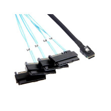 Mini-SAS a SAS Cable: 0.5 M, Mini-SAS interno SFF-8087 a SFF-8482 4X SAS 29 pines con cable adaptador SATA-Power (1.6 pies)