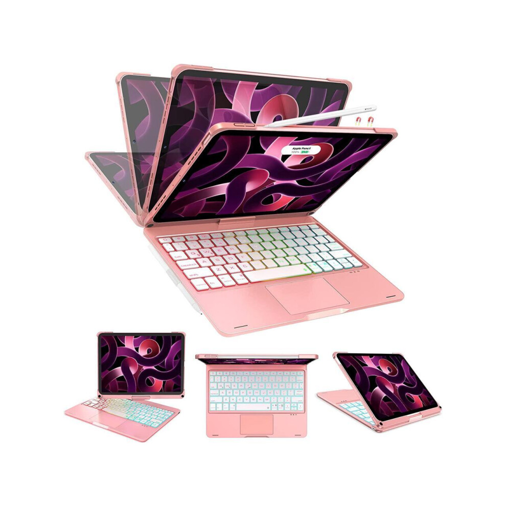 Ipad 10Th Generation 10.9 Inch 2022 Case With Keyboard, Trackpad, Backlit, Rotatable - Touchpad Ipad 10Th Keyboard Case 10.9" 2022 With Pencil Holder 609808278057