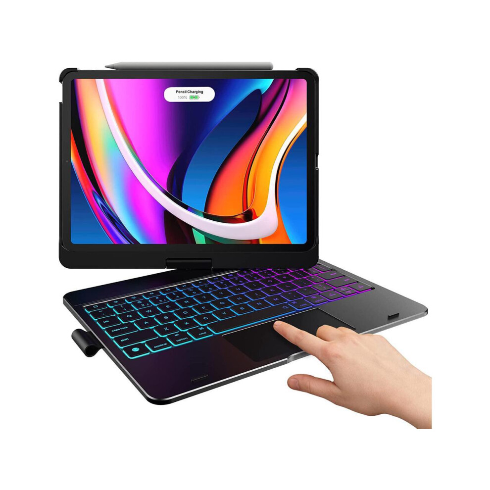 Touchpad Case With Keyboard For Ipad 10Th Generation 10.9 Inch 2022, Trackpad - 360 Rotatable - Wireless Backlit Keyboard Cover With Pencil Holder 609808278064