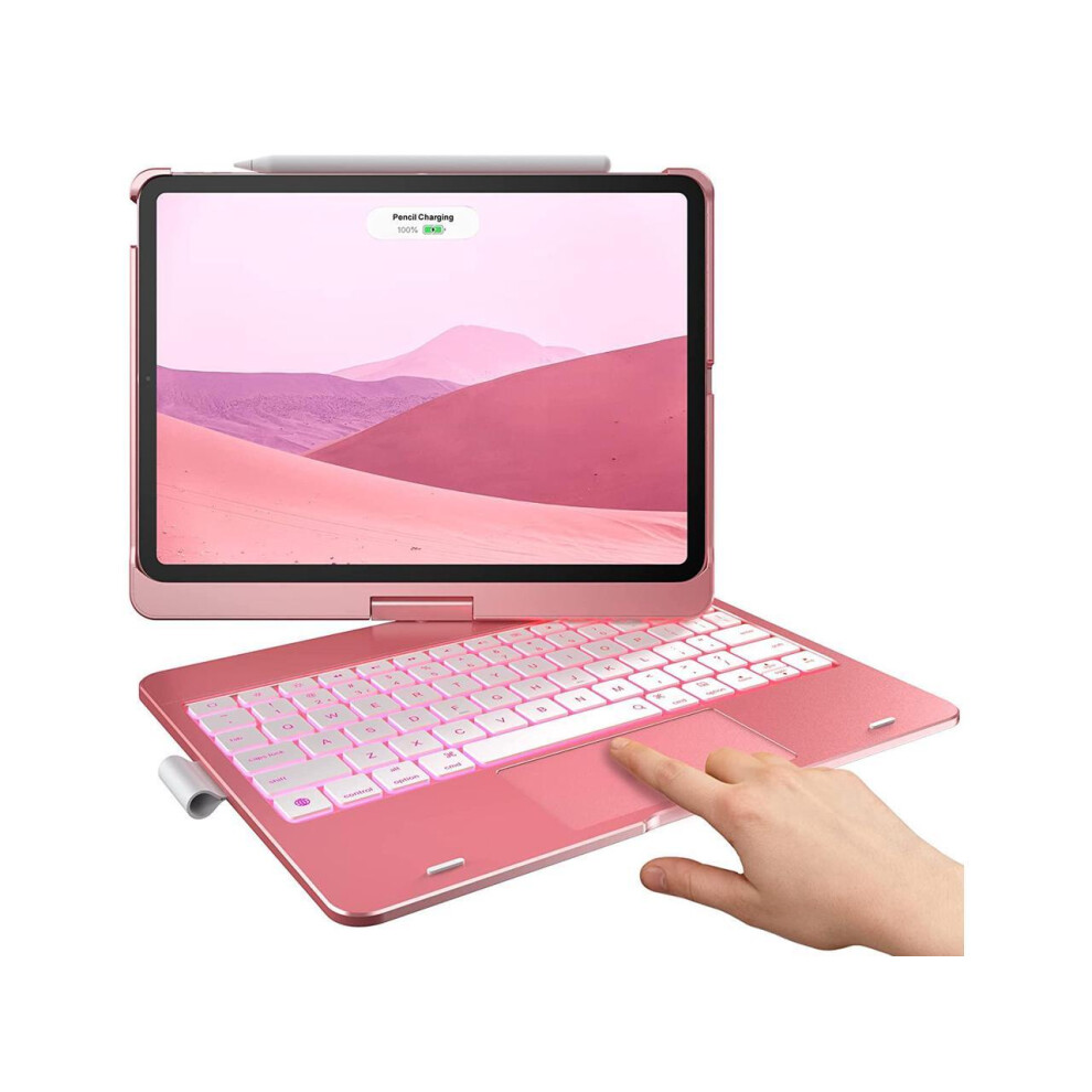 Touchpad Case With Keyboard For Ipad 10Th Generation 10.9 Inch 2022, Trackpad - 360 Rotatable - Wireless Backlit Keyboard Cover With Pencil Holder 609808278071